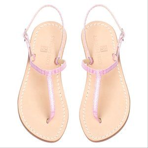 PINK GENUINE LEATHER SANDALS HANDMADE IN ITALY
